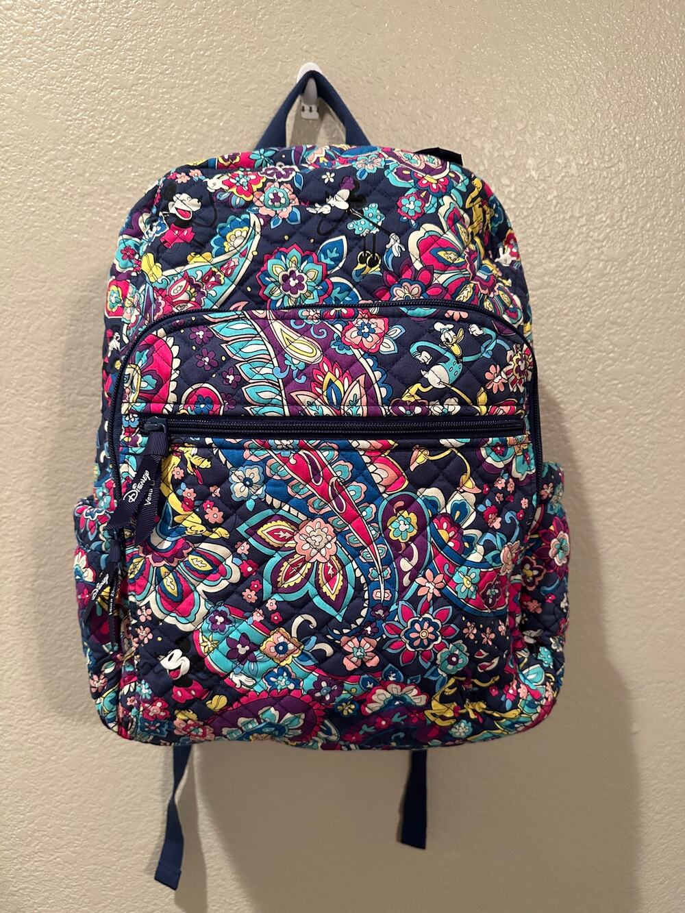 Vera Bradley Disney Sensational Six Paisley Pattern Campus Backpack